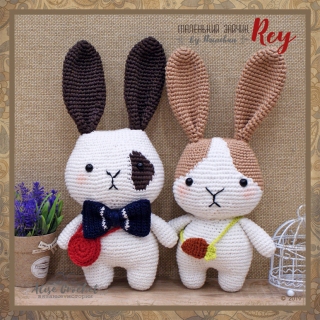 Rey маленький зайчик by Hain Сhan вязаный crochet Rey the little Bunny