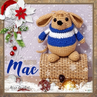 игрушка мышонок Мак вязаная крючком crochet mouse toy MacCutieMeStore