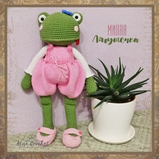 милая лягушка вязаная крючком crochet cute frog