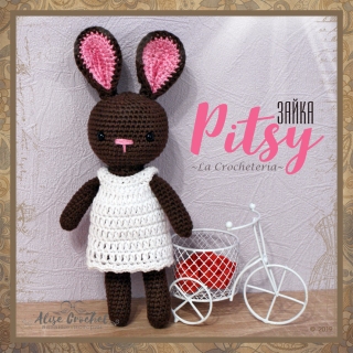 Зайка Pitsy вязаный крючком Crochet Pitsy Bunny La Crocheteria